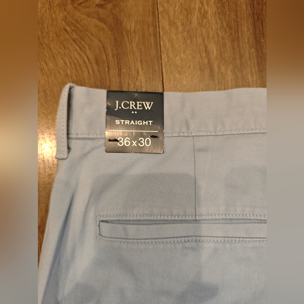 NEW J. Crew mens light blue straight leg dress pants 36*30 NWT